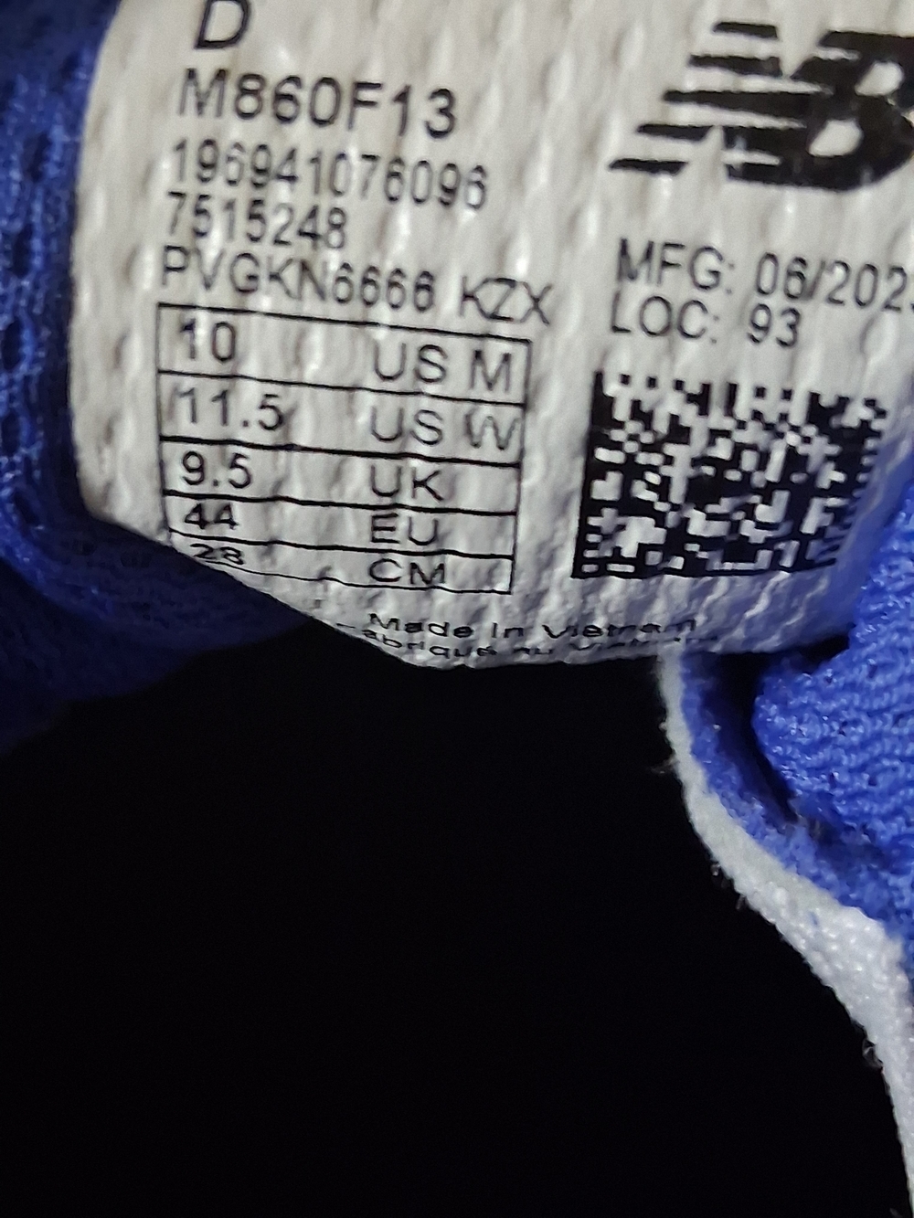 New Balance Fresh Foam X 860 v12 Men's Size 10 White Blue  Stability Shoes - Picture 3 of 6